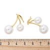 Brass Cherry Stud Earrings EJEW-R016-12G-5