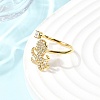 304 Stainless Steel Micro Pave Cubic Zirconia Cuff Open Rings RJEW-Z130-01G-02-3