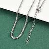304 Stainless Steel Wheat Chains Necklaces for Unisex NJEW-K395-01A-P-3