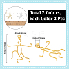 4Pcs 2 Colors Brass Pendants Cabochon Settings FIND-SC0017-24A-2