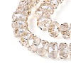 Electroplate Transparent Glass Beads Strands EGLA-N022-05B-C09-3