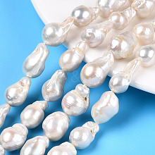 Natural Baroque Pearl Keshi Pearl Beads Strands PEAR-S019-02C-01