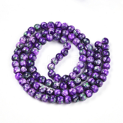Baking Paint Glass Beads X1-DGLA-N003-8mm-A07-1