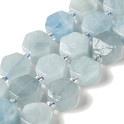 Natural Aquamarine Beads Strands G-P534-A08-02-1