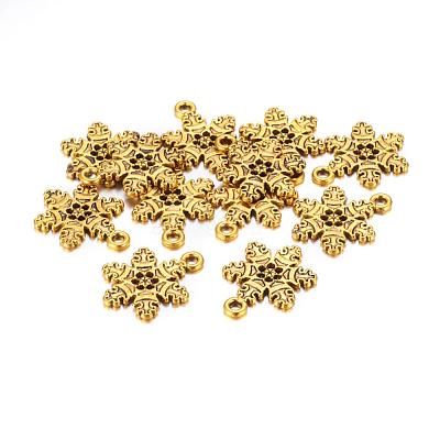 Tibetan Style Alloy Pendants TIBEP-EA115YKG-AG-FF-1