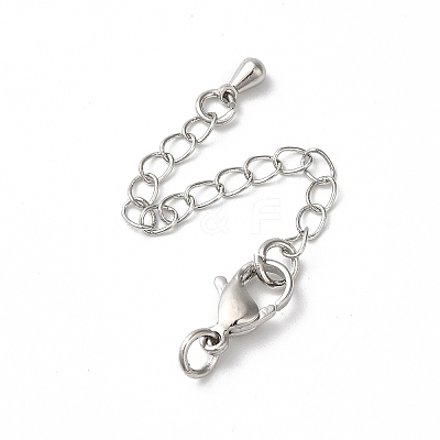 Rack Plating Brass Ends with Chain and Clasps KK-F873-01P-01-1
