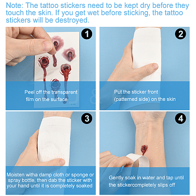 27Pcs Removable Scar Temporary Tattoos DIY-SP0005-66B-1