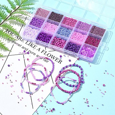 150G 15 Styles Baking Paint Glass Seed Beads SEED-FS0001-31B-1