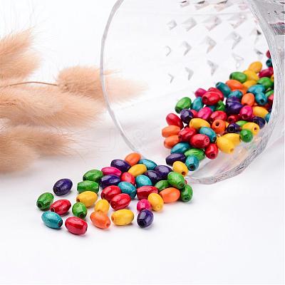 Lead Free Oval Natural Wood Beads X-TB096Y-1