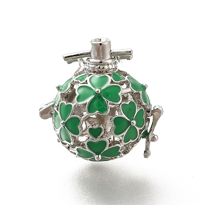 Alloy Enamel Bead Cage Pendants ENAM-M047-01P-A-1