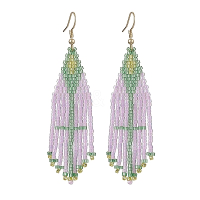 304 Stainless Steel with Glass Dangle Stud Earring EJEW-MZ00180-01-1