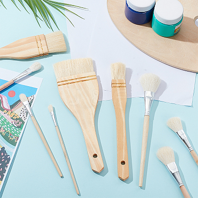 9Pcs 9 Styles Ceramic Glaze Brush DIY-BC0012-92-1