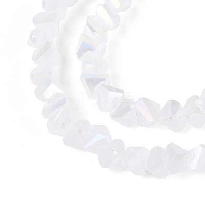Electroplate Imitation Jade Glass Beads Strands GLAA-N023-4mm-31-1
