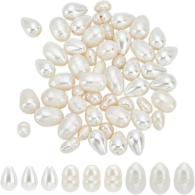 54Pcs 3 Styles Natural Cultured Freshwater Pearl Beads PEAR-AR0001-01-1