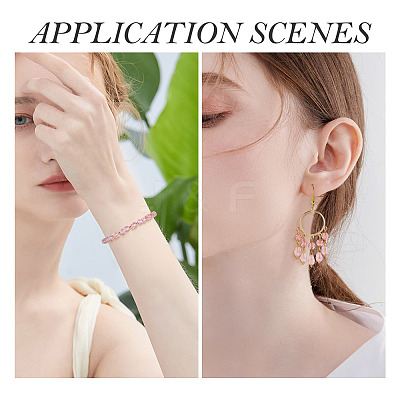 4 Strands 4 Styles Transparent Glass Bead Strands GLAA-TADJ0001-01A-1