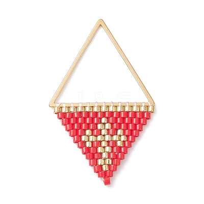 Handmade Japanese Seed Beads Pendants PALLOY-MZ00136-01-1