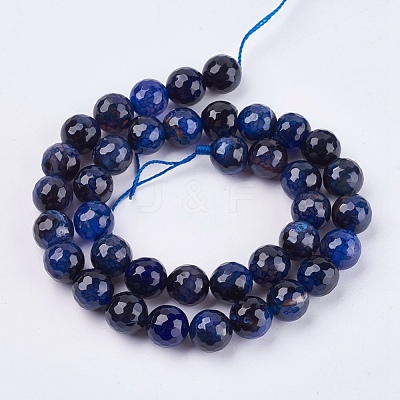 Natural Agate Round Beads Strand X-G-L084-10mm-27-1