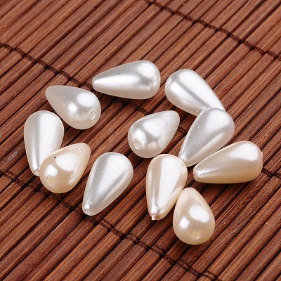 Teardrop Acrylic Imitation Pearl Beads OACR-O002-2461-1