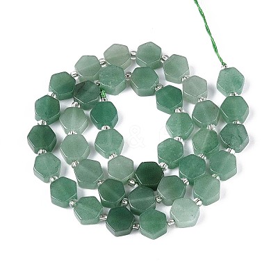Natural Green Aventurine Beads Strands G-P534-A17-01-1