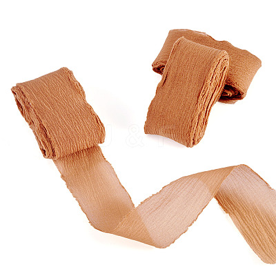 3 Rolls Frayed Polyester Ribbon OCOR-TA0002-97E-1