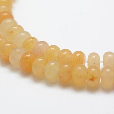 Natural Topaz Jade Beads Strands G-G665-12-6x4mm-1