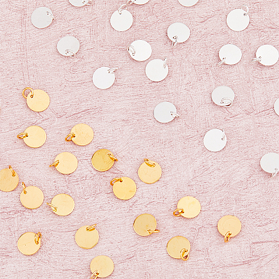 100Pcs 2 Colors Brass Charms KK-FH0007-29B-1
