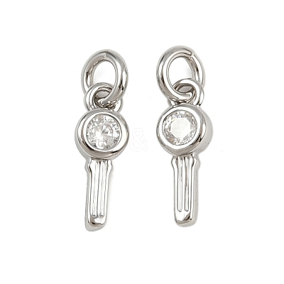Brass Pave Cubic Zirconia Pendants KK-L241-15P-1