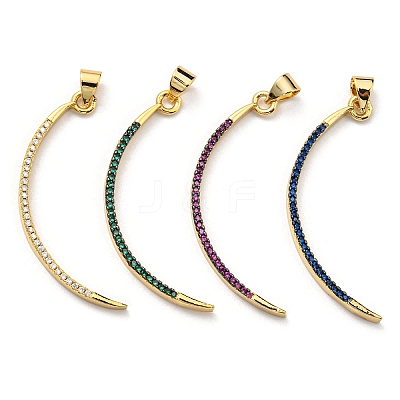 Brass with Cubic Zirconia Pendants KK-K341-32G-1