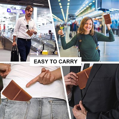 Rectangle Leather Travel Passport Wallet Cover AJEW-WH20007-03C-1