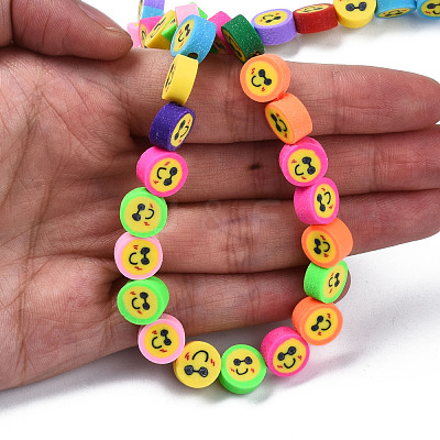 Handmade Polymer Clay Beads Strands X-CLAY-T020-05-1