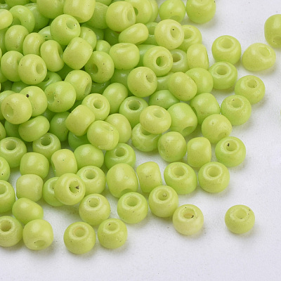 Baking Paint 8/0 Glass Seed Beads SEED-Q025-3mm-L19-1