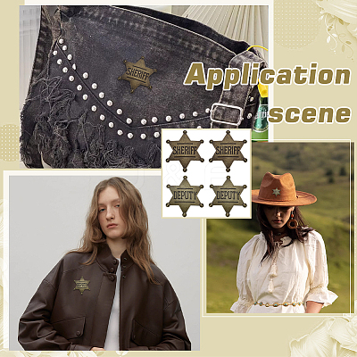 4Pcs 2 Colors Tibetan Style Alloy Brooches JEWB-FG0001-24-1
