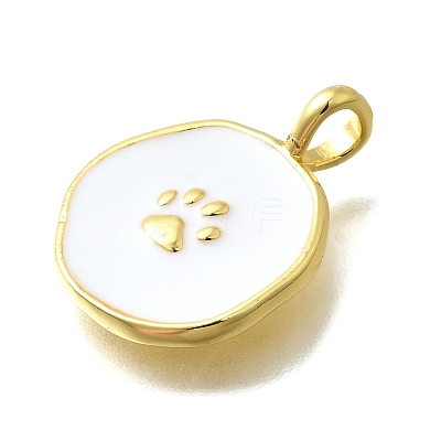 Brass with Enamel Pendants KK-D295-31G-03-1