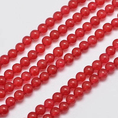 Natural & Dyed Malaysia Jade Bead Strands G-A146-4mm-A02-1
