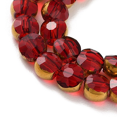 Electroplate Glass Beads Strands EGLA-A040-01B-1