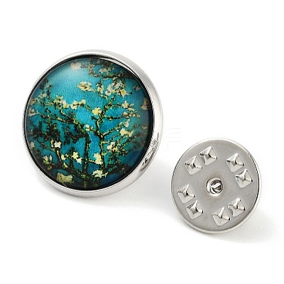 Round Glass Brooches LS-JEWB-A022-02C-1