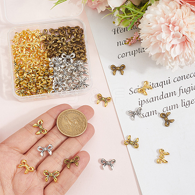 120Pcs 4 Colors Tibetan Style Beads FIND-PA0001-19-1
