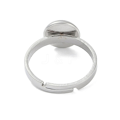 Non-Tarnish 304 Stainless Steel Adjustable Ring Components STAS-Z064-07P-02-1