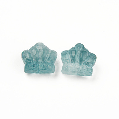 Two Tone Transparent Spray Painted Glass Beads GLAA-Q092-02-C09-1