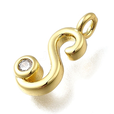 Brass Micro Pave Cubic Zirconia Pendants KK-B132-12G-S-1