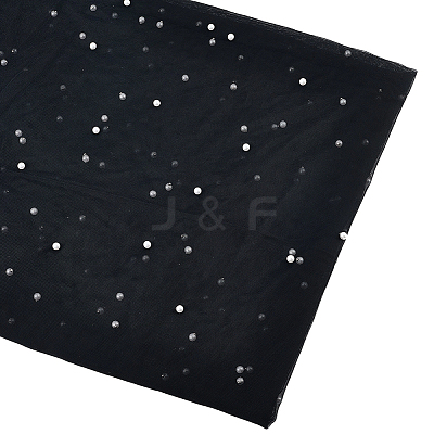 Polyester with Plastic Pearl Fabric AJEW-WH20006-271-1