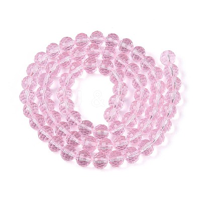 Transparent Glass Bead Strands GLAA-R095-10mm-33-1