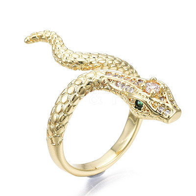 Snake Cuff Ring for Girl Women RJEW-N035-047-NF-1