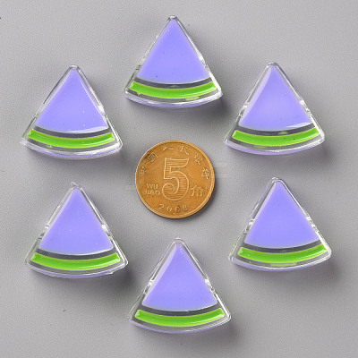 Transparent Enamel Acrylic Beads TACR-S155-001J-1