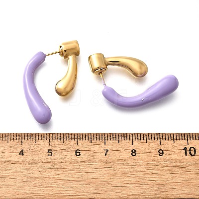 304 Stainless Steel Stud Earrings EJEW-C133-04G-02-1