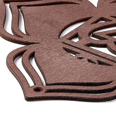 DIY Unfinished Bohemian Meditation Energy Symbol Wood Pendant Decoration Kits DIY-B060-03-1