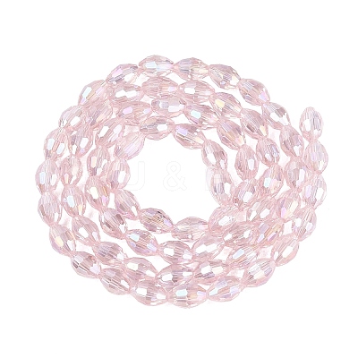 Electroplate Transparent Glass Beads Strands LS-GL-N002-01A-A03-1
