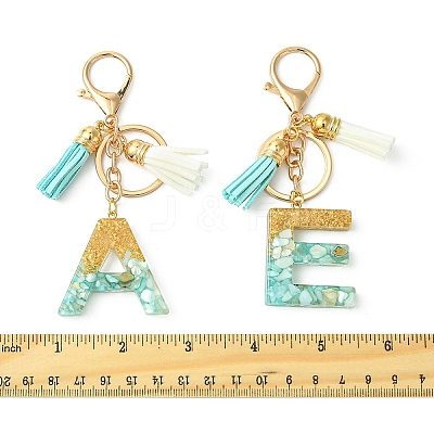 Transparent Epoxy Resin Pendant Keychains KEYC-FS00022-19-1