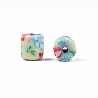 Handmade Polymer Clay Bead Strands CLAY-T020-10E-1