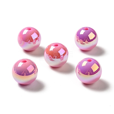 UV Plating Rainbow Iridescent Acrylic Beads X-PACR-D070-01N-1